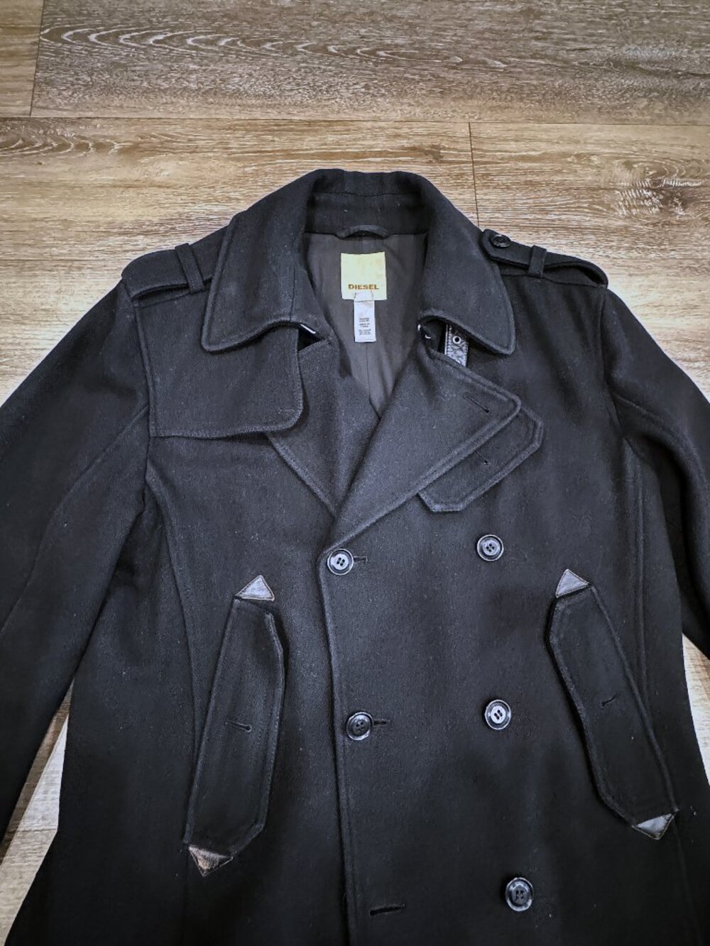 Diesel brand wool double-breasted peacoat